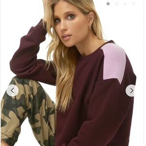 NWT Fleece Colorblock Sweatshirt